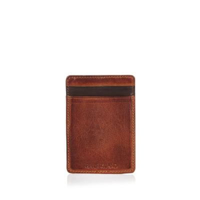 Light brown leather cardholder wallet